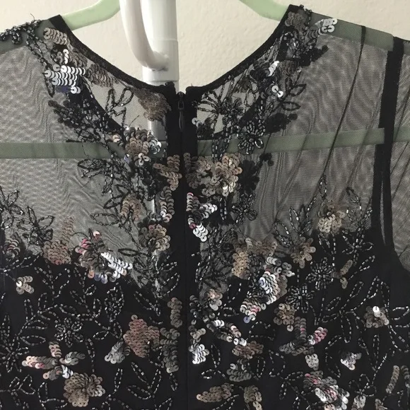 Adrianna Papell Beaded cocktail mesh dress NWT - Picture 7 of 8